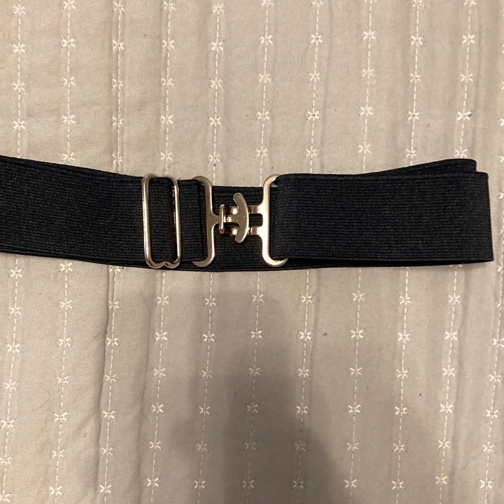 1.5 in navy blue elastic belt for equestrians